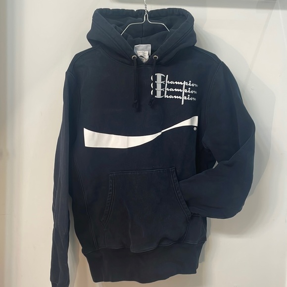 COCA-COLA Champion reverse weave black hoodie - Picture 1 of 6